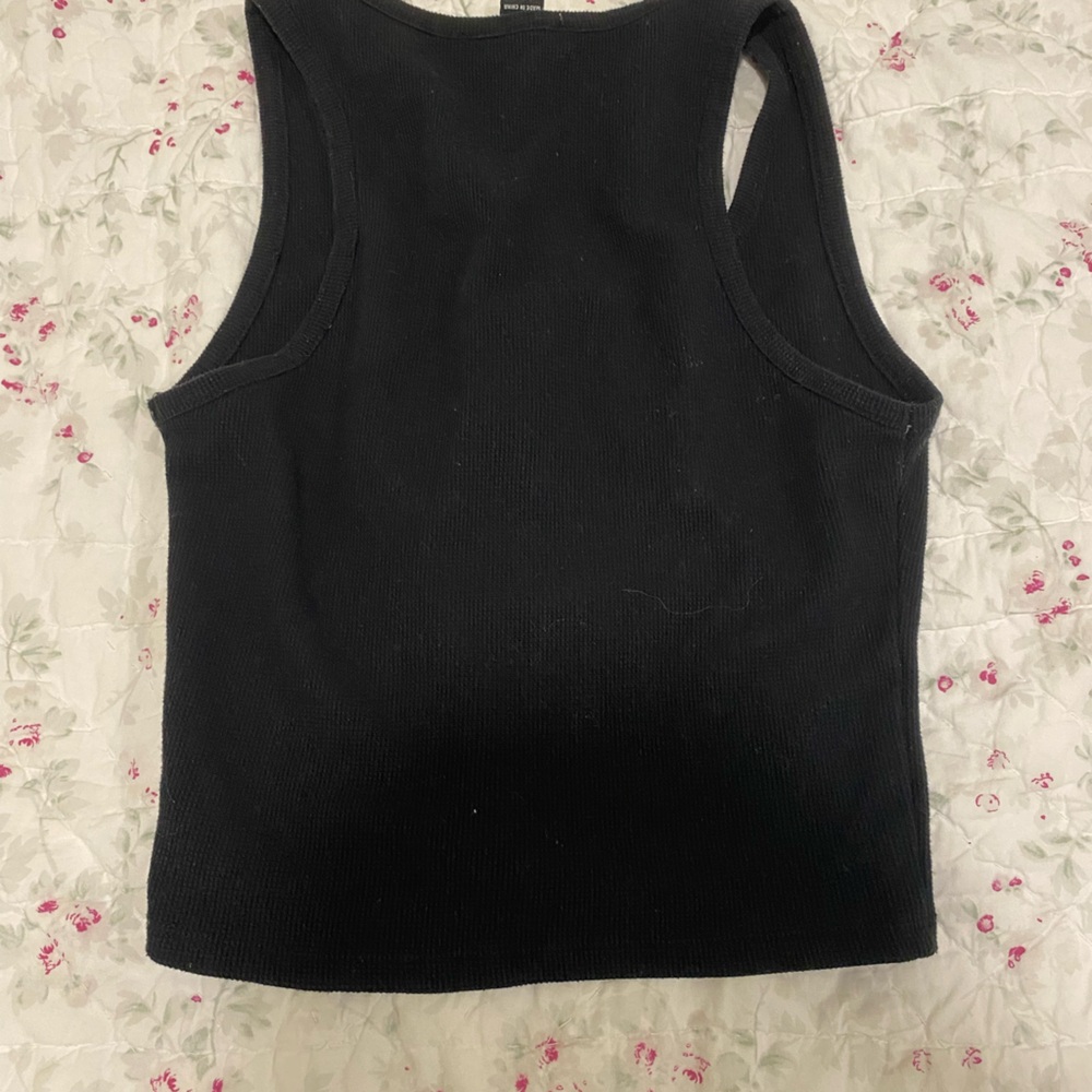 Forever 21 Black Ribbed Tank Top